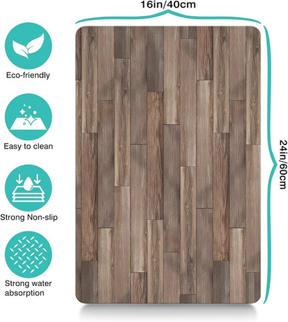 Pet Feeding Mat for Floors Waterproof Dog Mat for Food and Water Absorbent Quick Dry Non Slip mat for Cat Bowls