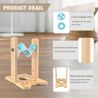 Dog Puzzle Toy, Wooden Slow Feeder, Pet Food Treat Feeding Toy, Interactive Dog Feeder for Boredom, Enrichment Toy for Smart Dogs