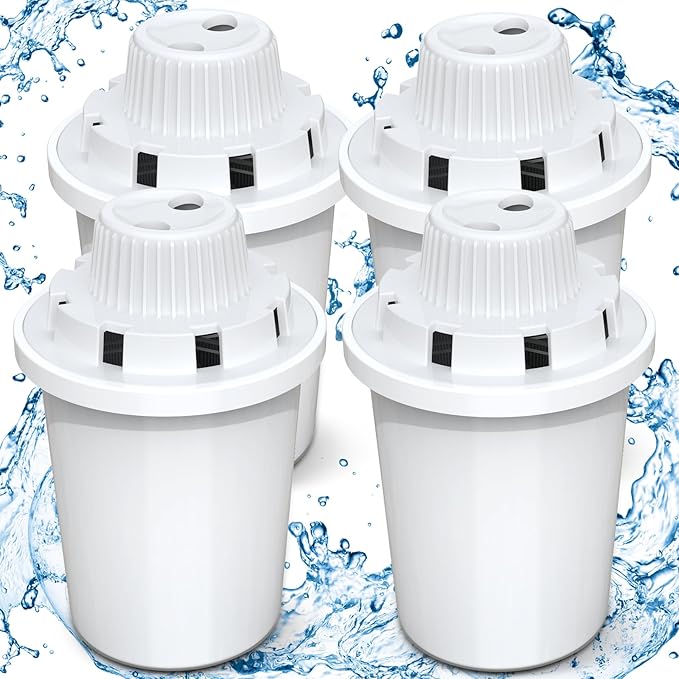 (4 Pack) Replacement Filters For Large Dog Fountain, Stainless Steel Filter Cartridge For Dog Water Bowl Dispenser, Clean And Fresh Water