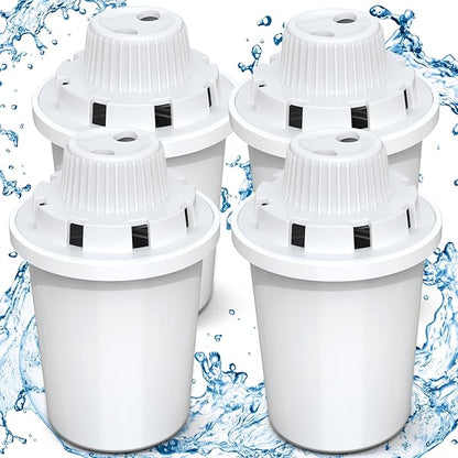 (4 Pack) Replacement Filters For Large Dog Fountain, Stainless Steel Filter Cartridge For Dog Water Bowl Dispenser, Clean And Fresh Water