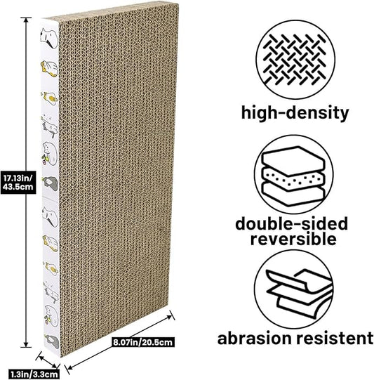 PatiencET Cat Scratcher Cardboard 5 PCS Cat Scratch Pad Reversible Scratcher Texture Design Durable Cat Scratching Pad