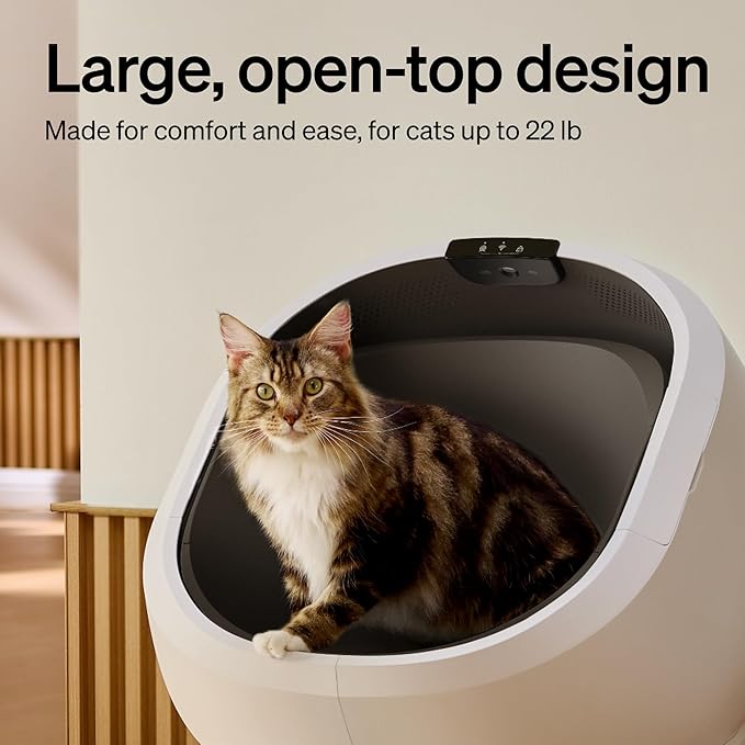 PETLIBRO Automatic Cat Litter Box Bundle with Accessories Kit, Open Top Self Cleaning Cat Litter Box with AI-Camera Waste Analysis, Odor Control, Multi-Cat Recognition, Usage Tracking & Safety Sensors