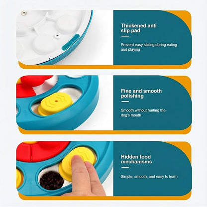 Paw-FECT Piece Interactive Dog Treat Puzzle Toy, Dog Food Slow Feeder for Mental Stimulation, IQ Training, Prevents Overeating & Fast Eating, Helps Fight Obesity, Great for All Pet Sizes/Breeds