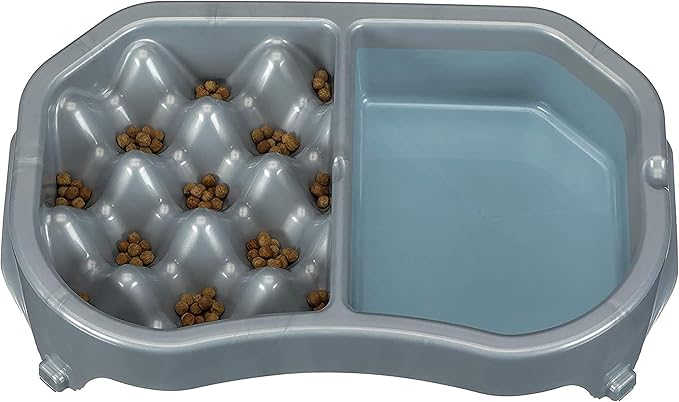 Neater Pet Brands Neater Slow Feeder Dog Bowls, Slows Down Fast Eating to Prevent Vomiting, Overeating, & Bloat, Dog Slow Feeder Bowl with Wide, Non-Slip Base, Holds 2.5 Cups Food and 8.5 Cups Water