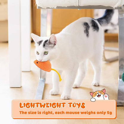 Dorakitten Catnip Toy - 6Pcs Cats Mouse Plush Cat Toys Realistic Cute Kitten Mice Filled Catnip for Cat Chew Toy1