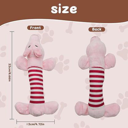 1PC Squeaky Dog Toys to Keep Them Busy Squeaky Dog Toys with Soft Fabric, for Small, Medium, and Large Dogs for Daily Interaction, Companion Training (Pink Pig)
