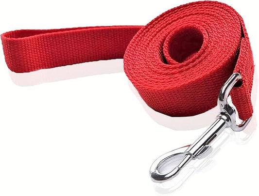Nylon Dog Leash 8 Feet Long, Walking Training Dog Leashes for Medium Large Dogs(1" X 8 ft, Red)