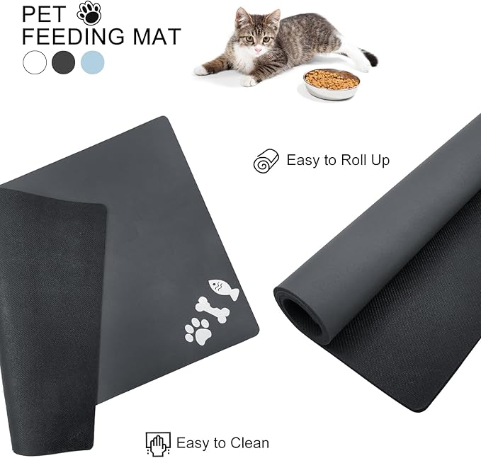 Absorbent Dog Food Mat, No Stains Quick Dry Dog Water Dispenser Mat, Pet Accessories Supplies,Easy Clean Dog Bowl Mat, Multiple Colors, Sizes & Purposes