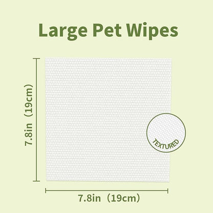 100 Unscented Pet Wipes for Paws & Butt Plant Based Hypoallergenic Pets Cleansing & Deodorizing Anal Gland Hygienic Puppy Wipes for Dogs Face & Body Cat Wipes Cleaning Fur Doggie Wipes