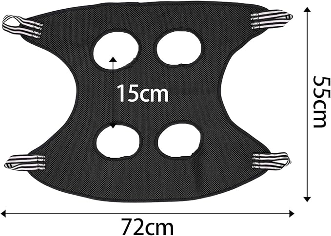 Pet Cat Grooming Hammock Restraint Towel Bag Bathing Bag Harness Breathable Dog for Trimming Puppy Small Medium Dogs Claw Care, Black, L
