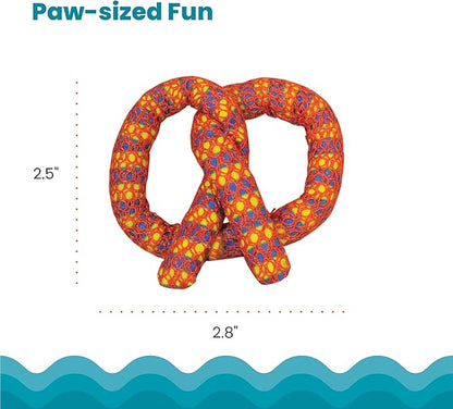 Catstages Plaque Away Pretzel Cat Toy – Interactive Catnip Dental Chew Toy to Help Clean Teeth, Fun for Play and Chewing, Orange (Pack of 2)