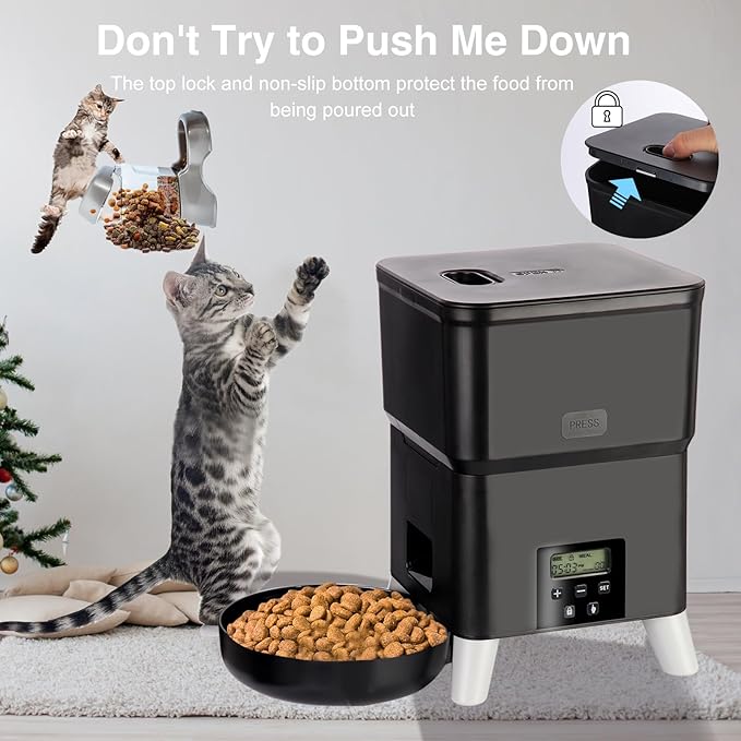 3L Automatic Cat Feeder with Heightened Pet Feeder Programmable Dog Feeder Suitable for Small and Medium Pet Feeders