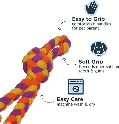 Tall Tails G.O.A.T. Greatest of All Toys Braided Soft Tug Toy for Dogs