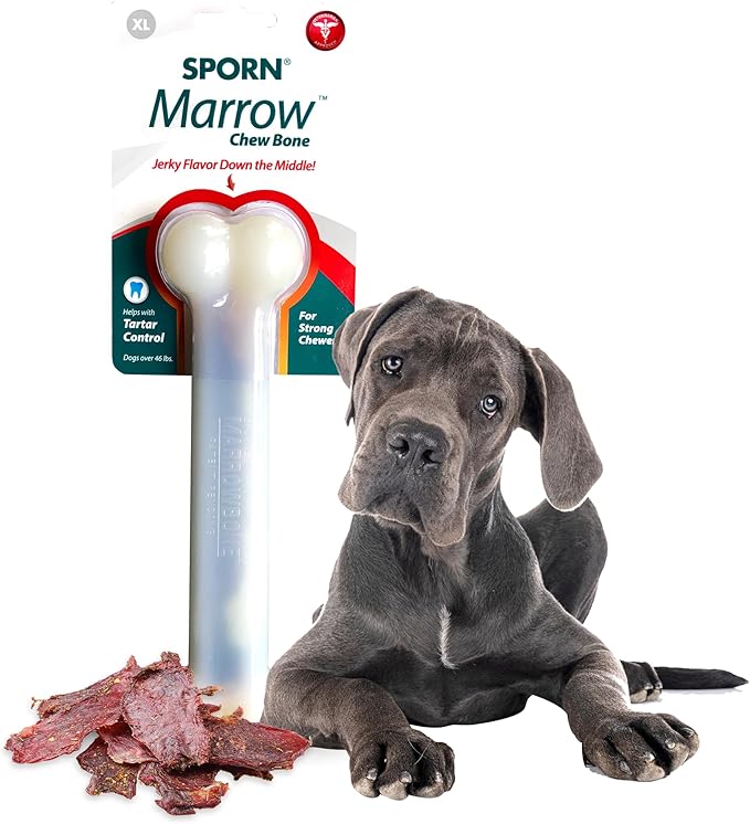 Sporn Yuppie Puppy Dog Dental Toy, Marrow Chew, Extra Large, White (36810)