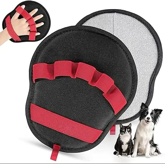 Newly Upgraded Pet Hair Removal Glove for Cats & Dogs,Reusable Electrostatic Pet Hair Gloves,Pet Hair Remover Tool for Clothing, Couch, Carpet, Car Seat (Red)