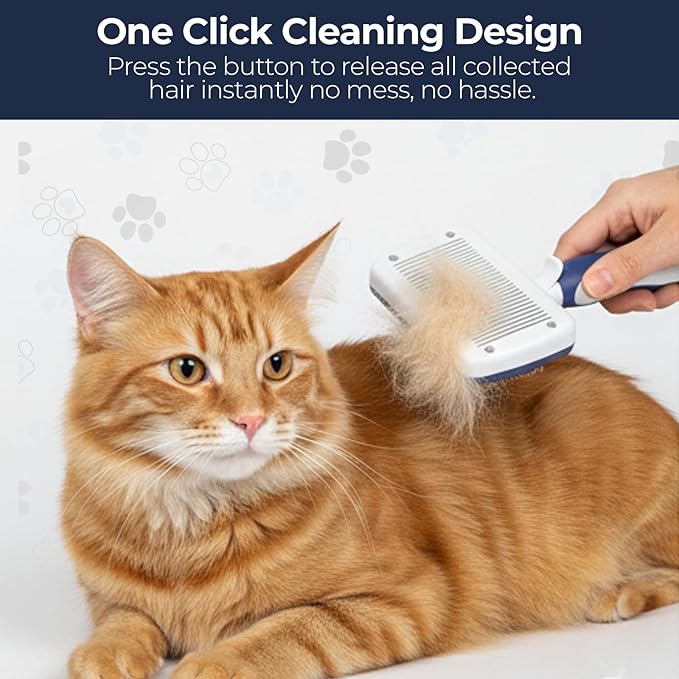 BPG Pet Grooming Tools for Dogs & Cats- Self Cleaning Slicker Brush, Deshedding & Dematting Grooming Dog Brush For Shedding, Removes Loose Fur & Tangles- Brooklyn Pet Gear