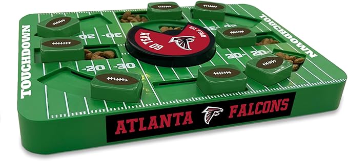 Pets First NFL Atlanta Falcons Large Puzzle Toy, New Size, Interactive Dog Treat & Slow Feeding Toy