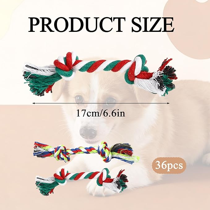 36 Pcs Puppy Rope Toys for Small Dogs Multi Color Rope Toy Cotton Puppy Toys Dog Chew Teething Doggy Mini Dental Toys for Small and Medium Dogs Puppies(6.7", Mixed Colors