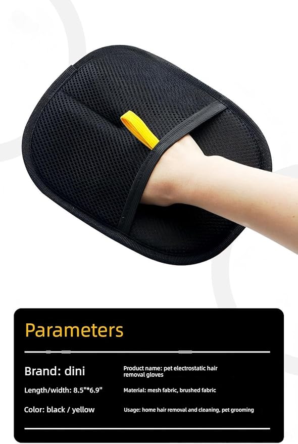 Pet Hair Removal Gloves for Cats & Dogs, Cat Hair Cleaner, Electrostatic Reusable Cat Hair Remover, Stroking Cats, Artifact Hair Remove Brush, Magic Fur Removal for Laundry, Couch, Carpet, Car