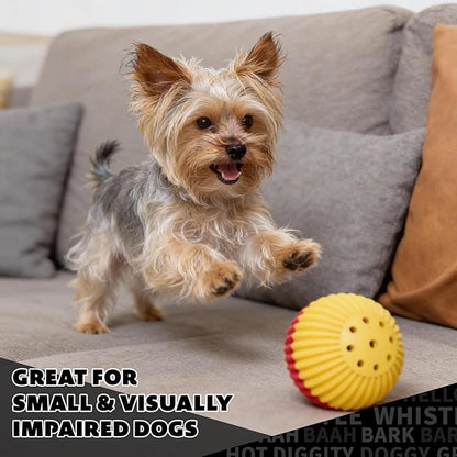 Pet Qwerks Animal Sounds Babble Ball - Interactive Chew Dog Toy - Large