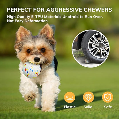 8 Pack Dog Balls, Dog Toy Balls 2.28'' - Indestructible Dogs Ball for Aggressive Chewers, Small Tennis Ball for Dogs(Small/Medium), Fit Same Listing Automatic Launcher Only ETPU Material