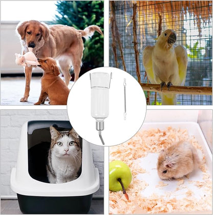 Dog Water Bottle for Crate - No Drip Dog Water Bottle, Cat Water Feeder, Leak- Pet Water Bottl for Cage&Kennel - Large