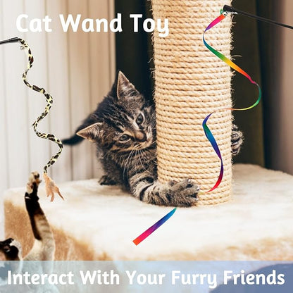 Kitten Toys Cat Toys Assortments, 26 Packs Cat Toys Variety Pack for Kitty, Cat Wand Toy, Cat Feather Toys, Cat Balls with Bells, Cat Mouse Toy, Catnip Toys for Indoor Cats