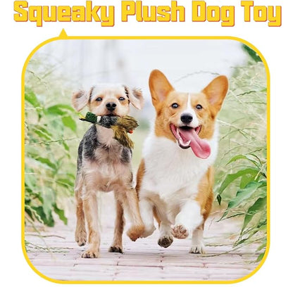 JKW Pet Dog Toys, Mallard Duck Plush & Stuffed Toys, Squeaky Puppy Toys, 8''