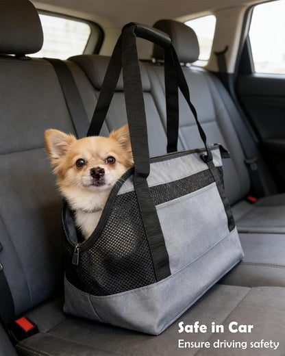Dog Purse Carrier for Small Dogs with Pocket,Dog Carriers Soft Sided,Pet Carrier Purse for Puppy and Cats Up to16 lbs,Dogs and Puppies Tote Bag Carrier,Collapsible Travel Puppy Carrier