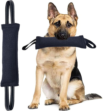 Clysrou Dog Tug Toy Tough Jute Bite Pillow Lasting Training Equipment Puppy to Large Dogs Interactive