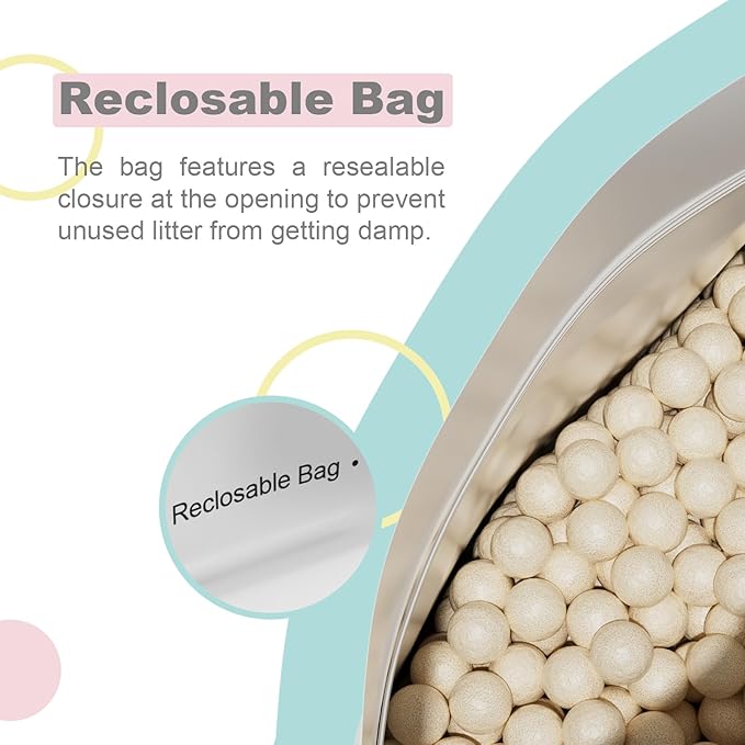 Cat Litter Pellets 18 lbs, Generic Litter Pellets Refills Exclusively for Dual-Layer Litter Box Systems, Dehydrating Pellets, Zeolite, Long-Lasting Odor Control Non-climping Litter