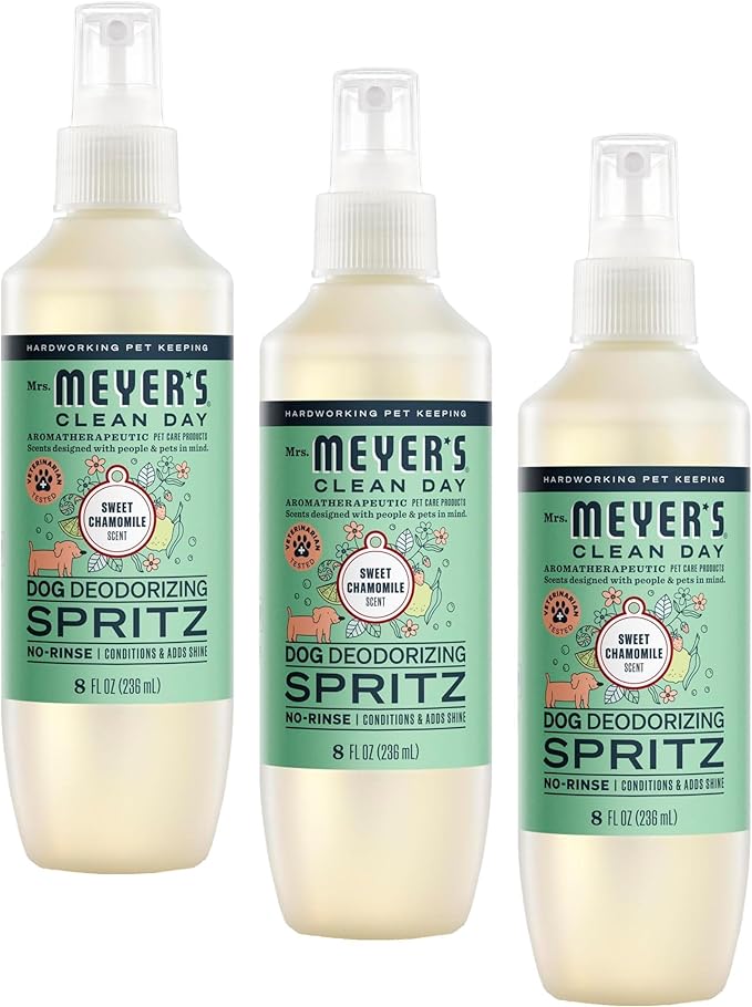 MRS. MEYER'S Clean Day Dog Deodorizing Spray, Sweet Chamomile Scent, 8oz (Pack of 3)