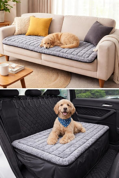 Dog Bed for Back Seat - Comfortable, Padded, Non-Slip Design for Car, Truck, RV, Van - Ideal for Travel - Durable & Easy to Clean - Universal Fit for Most Vehicles - 54" L x 24" W