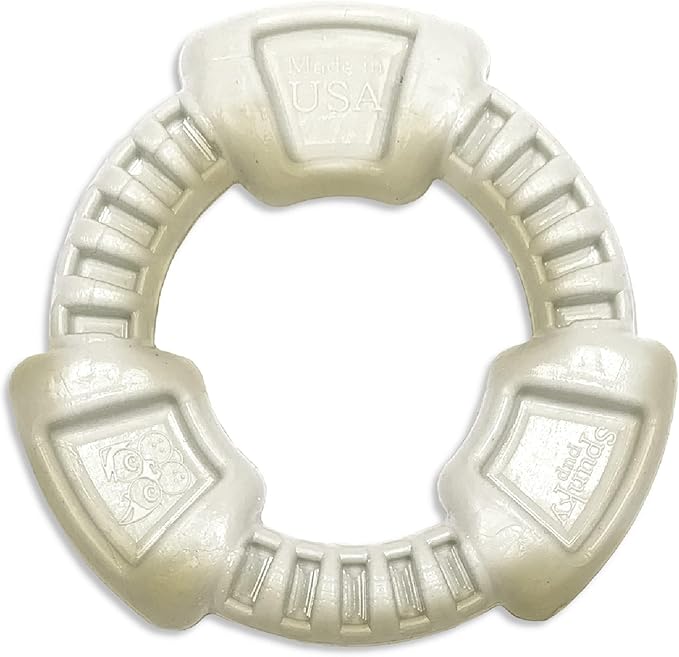 Spunky Pup Clean Earth Recycled Ring Dog Toy | Made from 100% Recycled Water Bottles | Eco-Friendly | Chicken Flavored | Dental Texture Promotes Clean Teeth and Gums | Dog Ring Toy Made in The USA