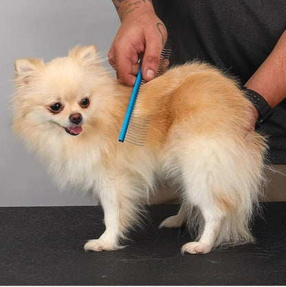 Dog and Cat Grooming Combs Contour Custom Coat Fur Finishing Shape Fluff Style and Primp (10 inch Fluffing Comb)