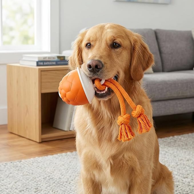 Interactive Dog Toys, Dog Ball Laun-Cher - 2026 Upgraded Motion Activated Automatic Rolling Ball Toys for Small/Medium/Large Dogs Balls for Boredom to Keep Them Busy with Dog Toy Balls (Orange)