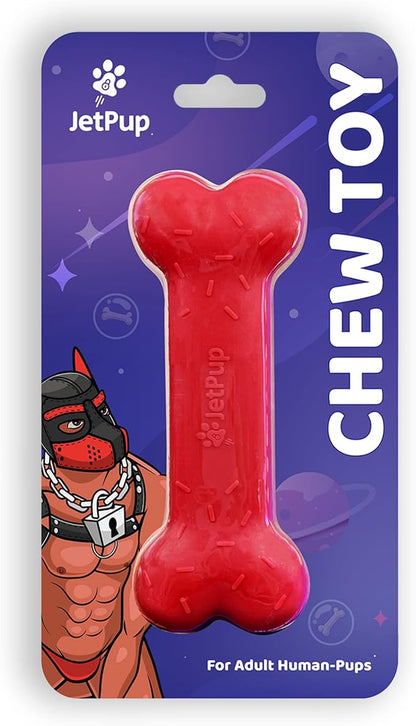 Pup Chew Toy - Bone - Human Grade Chew Toy - Human Pup Play - 100% Food Grade Silicone (Red Bone)