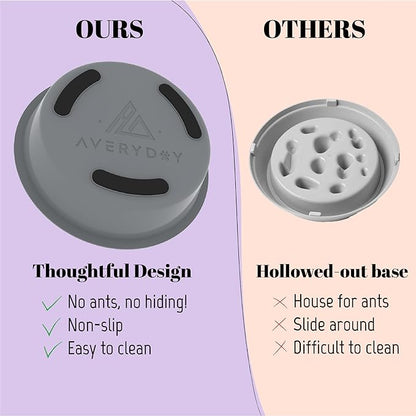 AVERYDAY Slow Feeder Dog Bowls for Large Breed, 2.5 Cups Deep Food Puzzle Bowl with Spinning Slow Feeder Insert, Non-Slip Bottom, Fits for Raised Stand, Hard Maze Design for Medium and Large Dogs