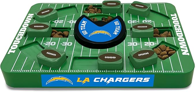 Pets First NFL Los Angeles Chargers Large Puzzle Toy, Dog Puzzle Treat Toy, New Large Size, Interactive Dog Treat Toy, Dog Slow Feeding Toy