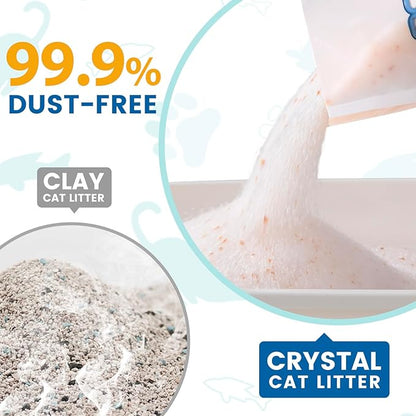 NEWORD Health Monitoring Crystals Cat Litter Health Indicating Silica Gel Cat Litter, Color-Changing, 12lb, Urine PH Levels Detection Non-Clumping Superior Odor Control Absorbent Lightweight