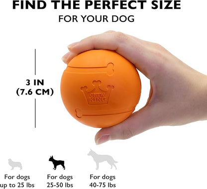 Chew King 3 Inch Bacon Flavor Rubber Balls 2 Pack