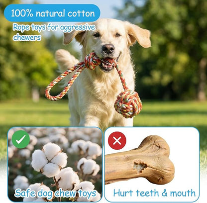Small Dog Rope Toys, 25 Pack Puppy Rope Toy Set for Small Breeds 0-22 lbs, Various Tug Toys for Teething, Entertainment & Interaction