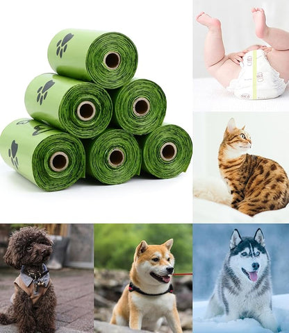 Dog Poop Bags Rolls: Leak-Proof Poo Bag with Dispenser – Large Unscented Poop Bags for Doggy Dogs (450 Count)- Green