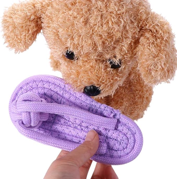 Vctitil Pet Slippers Toys Cotton Pet Grinding Rope Cotton Rope for Cleaning Teeth Cat and Dog Accessories