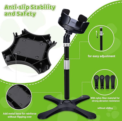 Elevated Dog Bowls for Large and Extra Large Dogs,Adjustable Width Dog Bowl Stand for 5.5-9.5" Wide Bowls,Food and Water Feeder,Single Holder with Tilted Height Adjust 12.4''-18.9''(with Bowl)
