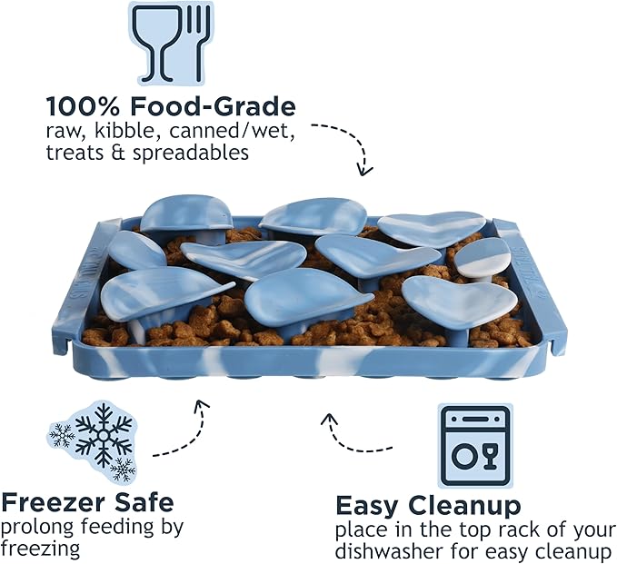 Tall Tails Rock Foraging Mat for Dogs – Slow Feeder Puzzle Mat for Easy & Engaging Feeding