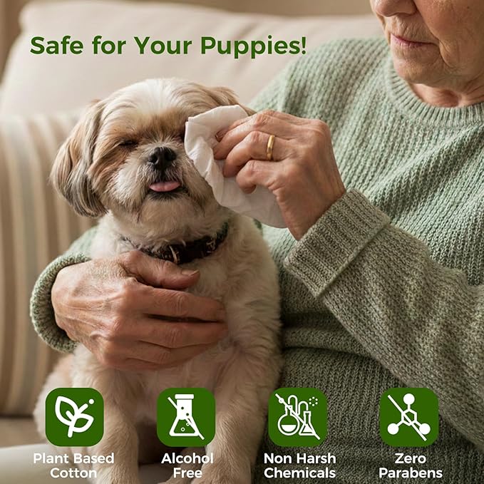 600 Count Dog Wipes, Pet Wipes for Dogs & Cats, Hypoallergenic, Fragrance-Free Grooming Wipes for Cleaning & Hydrating Paws, Body & Butt | Sensitive Skin with Aloe Vera - Unscented