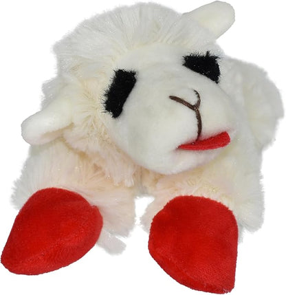 Multipet Lamb Chop Dog Plush Toy - Squeaky Toy for All Dogs - Extra Soft Plush - Stuffed Animal Dog-Toy for Cuddling & Playing - Cute Pet-Toy (6",Cream),(Pack of 3)