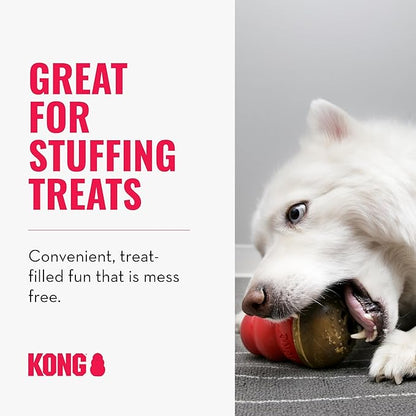 KONG Classic Stuffable Dog Toy & KONG Marathon Chicken-Flavored Treats (2 Pack) - Fetch & Chew Toy for Dogs - With Dog Toy Filler Treat - For Hours of Fun & Enrichment - For Medium Dogs