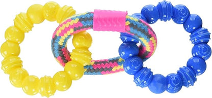 ZEUS Mojo Brights Rope & Ring Tug, Dog Toys for Small Dogs and Puppies